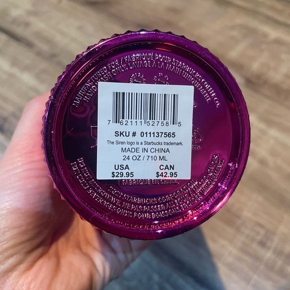 Starbucks 2022 Sangria Bling Studded Holiday Cold Cup Tumbler Venti 24oz - Picture 6 of 6